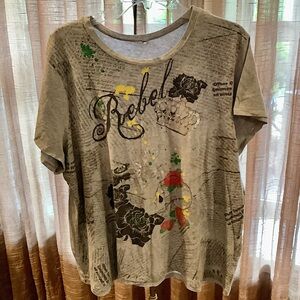 Max Rave Rebel Tee shirt top 4x (may run smaller)